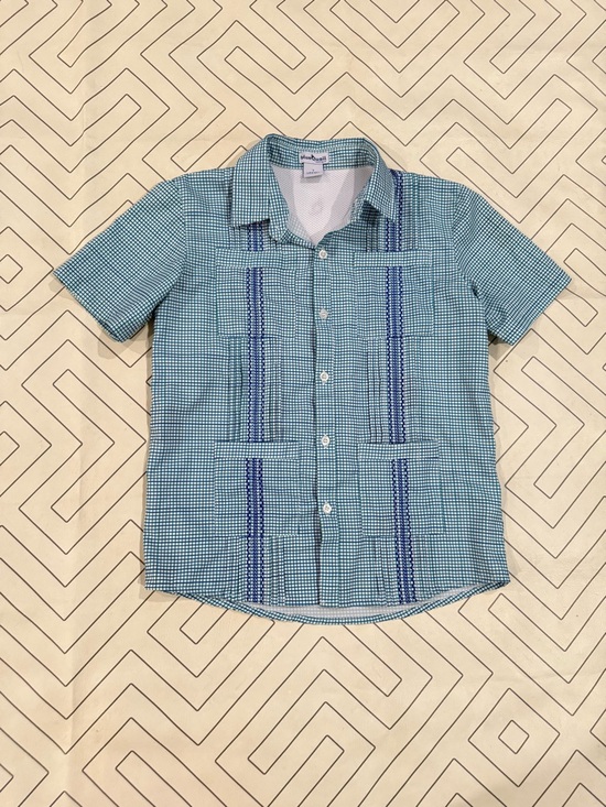 Blue Quail Other - Blue Quail Checkered Fishing Guayabera Button Down